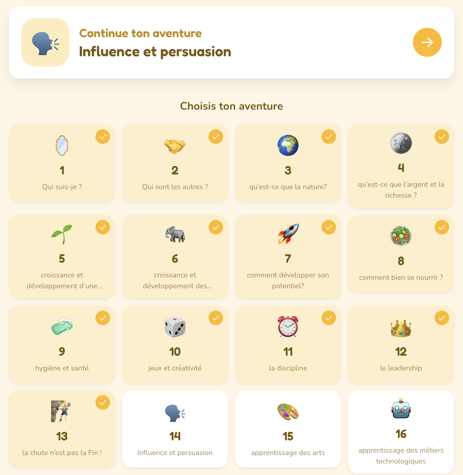 4 Modules en 16 leçons